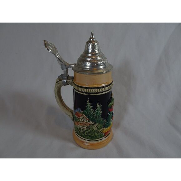 Small Ceramic German Style Beer Mug Stein - Picture 2 of 8